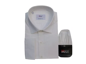 Herren Hemd mit Einstecktuch Tailliert Comfort Gr.XL Ivory - Bild 1 von 5