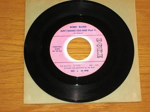 PROMO NORTHERN SOUL/BLUES 45 RPM - BOBBY BLAND - DUKE 383 "AIN'T DOING TOO BAD" - Imagen 1 de 2