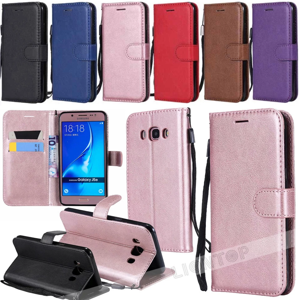 For Samsung Galaxy J3 J4 J5 J6 J7 J8 Leather Wallet Card Holder Flip Case Cover - Image 1 of 4