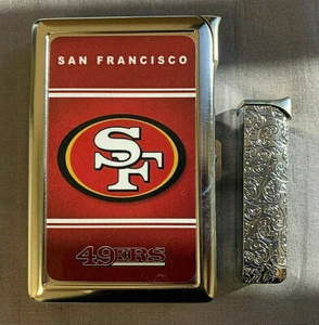 San Francisco Football Team Cigarette Case w/ Lighter Bonus Replacement Lighter - Picture 1 of 5
