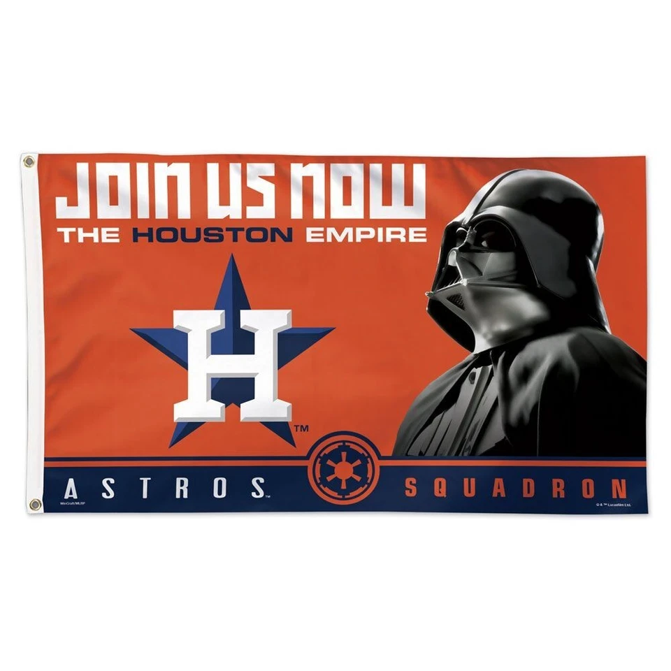 HOUSTON ASTROS DARTH VADER STAR WARS 3'X5' DELUXE FLAG NEW WINCRAFT 👀 - Image 1 of 1