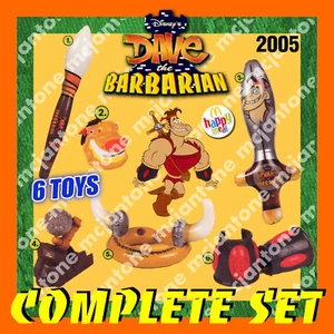 Juego de 6 espadas inflables Lula Dave el Bárbaro McDonald's 2005 sin paquete juguete de Disney - Imagen 1 de 4