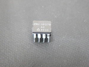 PMI OP270AZ DUAL OP-AMP 75 UV OFFSET-MAX 5 MHZ 8 PIN DIP IC - USA FAST SHIPPING - Picture 1 of 2