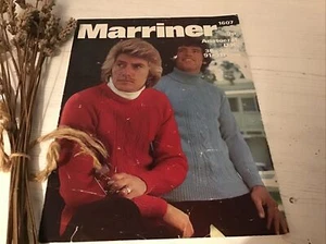 Marriner Vintage Knitting Pattern. DK. Sweater With Crew Or Polo Neck - Picture 1 of 4