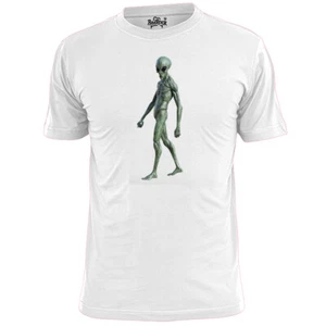 Herren Walking Alien T-Shirt ET Mars UFO Science Fiction - Bild 1 von 2