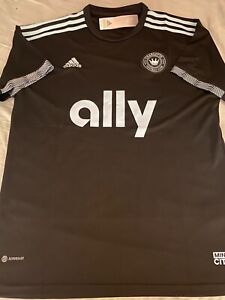 Adidas CHARLOTTE FC MLS Men’s Black JERSEY sz Large New with tags