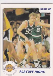 LARRY BIRD Boston Celtics Playoff Card 1986 STAR $$ RARE VINTAGE BASKETBALL HOF! - Picture 1 of 2