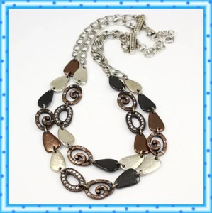 Brighton Melange Gun Metal Antique Copper Necklace - Picture 1 of 3