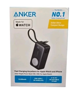 Anker MagGo Power Bank 10,000mAh made for Apple Watch USB-C 5W Wireless New - Picture 1 of 7