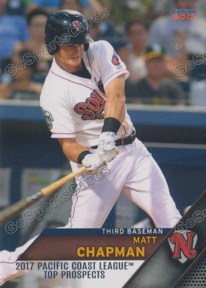 2017 Pacific Coast League Top Prospect PCL Matt Chapman RC 新秀田径 — 第 1/1 张图片