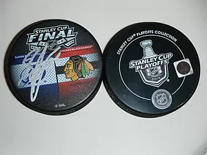 TAMPA BAY LIGHTNING BRAYDON COBURN SIGNED 2015 STANLEY CUP PUCK - Picture 1 of 1