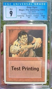 MINT CGC 9 MTG/Magic "Test Printing" TEST PRINT Gray Ogre, w/2x 9.5+10 SUBs - Picture 1 of 2