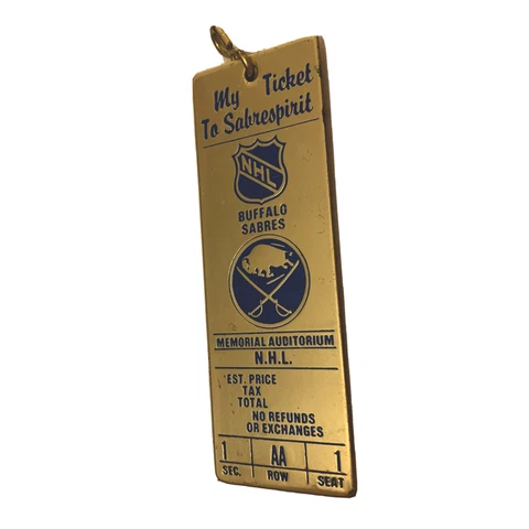 vintage buffalo sabres Memorial Auditorium My Ticket To Sabrespirit Golden Key Cover