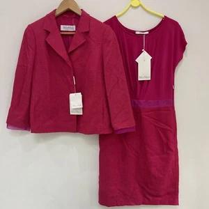 Max Mara rosa Anzug Kleid & Jacke Größe UK 10 EU 42 Smart Workwear - NEU - Bild 1 von 23
