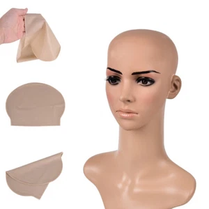 Fake Latex Unisex Bald Head Wig Cap Rubber Skinhead Costume Prank Gag GifY-'h - Picture 1 of 8