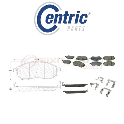 Centric Ceramic Disc Brake Pads w Shims for 2008-2012 Nissan Pathfinder 5.6L ip Foto 1 de 4