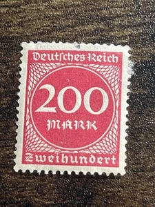 Germany 1922 -23 200 Mark Deutsches Reich Used Actual Stamp TKS1055* - Picture 1 of 2