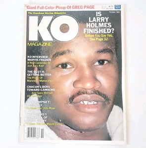 KO Boxing Magazine October 1983 Larry Holmes Greg Page Poster Vintage Sports - Picture 1 of 11