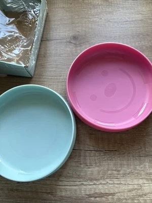 Baby - Kleinkindteller , 2 Stück, neu , Durchmesser ca 16 cm, rosa und mint - Bild 1 von 4