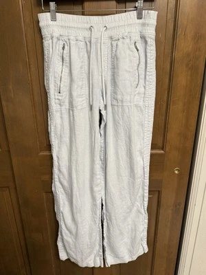 Athleta 2022 Cabo 100% Linen Wide Leg Pant size 4 Pale Blue - Image 1 of 4