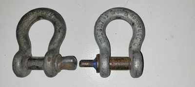 Lot of 2 Crosby WLL 4-3/4 Ton Screw Shackle Clevis 3/4" Screw Pin USA - Image 1 of 3