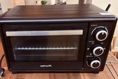 OptimumX 60 Liter Minibackofen Umluft Backblech Drehspieß MiniBackofen Pizzaofen - Bild 1 von 4