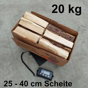 Brennholz Kaminholz 20kg Feuerholz Fichte trocken gespalten ofenfertig 25-40 cm - Bild 1 von 1