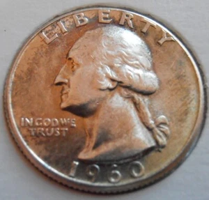 1960 P Washington Silver Quarter, UNC (60P4C1) - Bild 1 von 5