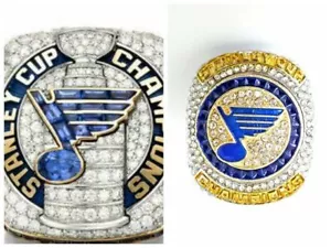 2 Pcs 2019 St. Louis Blues Ring Fan Souvenirs Gift set ~-- - Picture 1 of 1