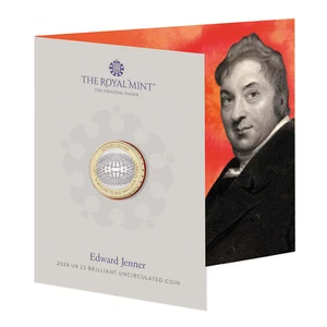 Great Britain UK 2 Pounds 2023 BU Bi-Metallic Coin Edward Jenner - Picture 1 of 4