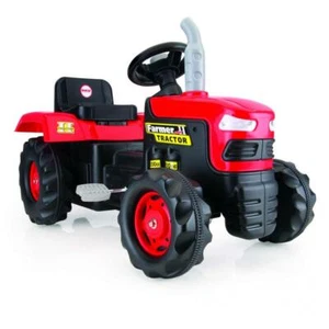 Dolu Kinder Traktor Pedal betriebene Fahrt auf LKW rot Innen Außen Garten Spielzeug - Bild 1 von 5
