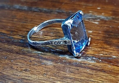 Anello 10 Ct Topazio argento vintage - Immagine 1 di 4