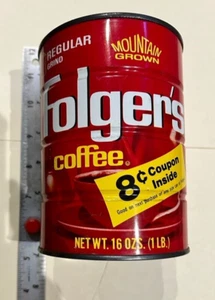 Vintage Folger's Coffee Mountain Grown Tin - Picture 1 of 4
