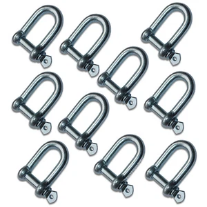 10 × 12mm D Shackles U Loop Pin Dee Shackle Chain Link Fastener - Picture 1 of 4