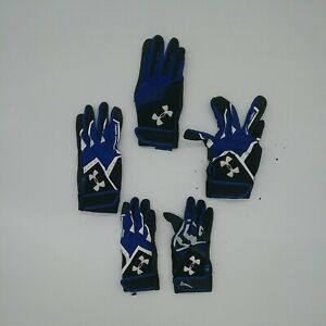 Assorted Mismatched Under Armour Batting Gloves - 5-Pack - Blue - Assorted Sizes