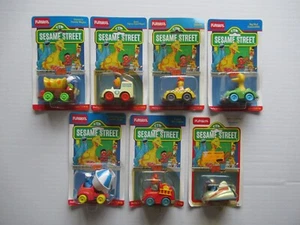 VINTAGE 1987 PLAYSKOOL SESAME STREET BIG BIRD BERT ERNIE ETC 7 CAR LOT SEALED - Picture 1 of 4
