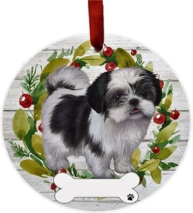 Guirnalda de perro Shih Tzu adorno personalizable árbol de Navidad decoración navideña - Imagen 1 de 11
