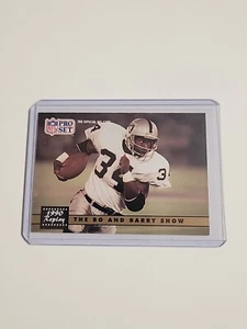 1991 Pro Set - #335 Bo Jackson/Barry Sanders - The Bo and Barry Show - Picture 1 of 2