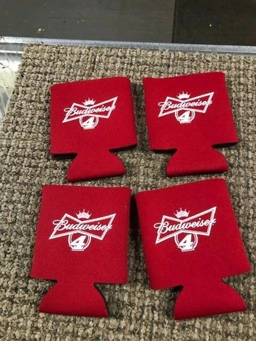 4 -PACK- Kevin Harvick #4 Budweiser Can Cooler 12 oz koozie NASCAR 2014 ---B71-G Cover