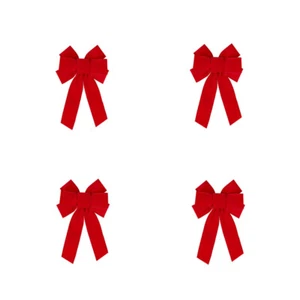 4 Stück rote Schleife Knoten Schleife Weihnachtsdeko und verschiedene Festivalschmuck - Bild 1 von 5