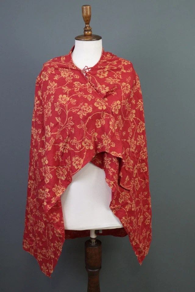 Cárdigan LAUREN RALPH LAUREN Rojo Floral Seda Lino Capa Talla 8 Foto 1 de 4