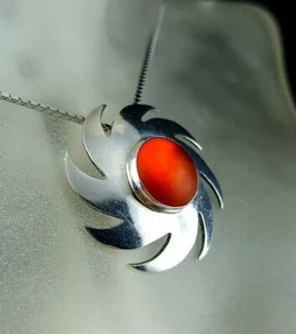 Colgante plata 925 rojo estrella A&F Vintage - llamativo y atemporal silver anello - Imagen 1 de 8