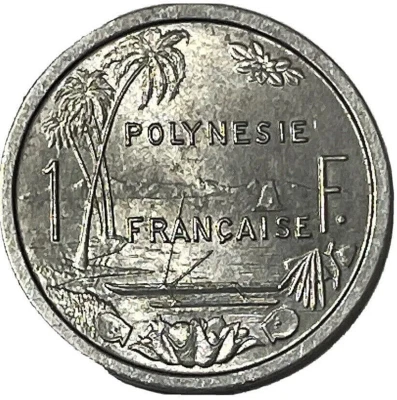 1965 (a) France French Polynesia 1 Franc KM 2 1st Year Type Lot B1-225 - Image 1 of 4