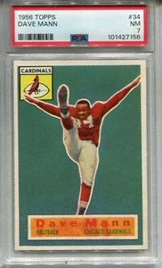 1956 Topps #34 Dave Mann PSA 7 NM Chicago Cardinals - Bild 1 von 2