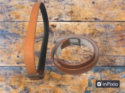 Cinturón de Vestir para Hombre Correa de Cuero Genuino Ajustable Elegante Casual Foto 1 de 2