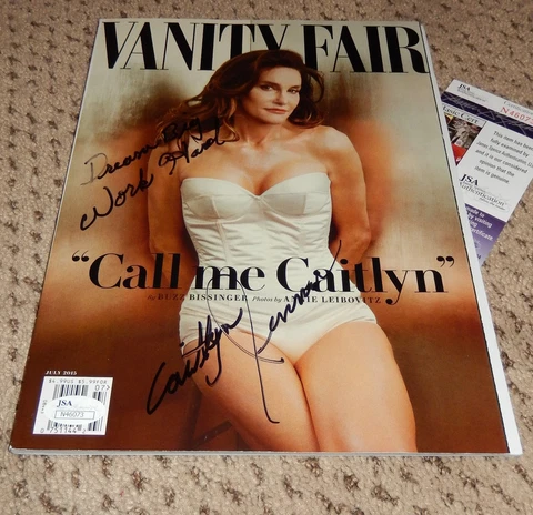 CAITLYN JENNER SIGNED VANITY FAIR MAGAZINE JSA BRUCE AUTOGRAPH Cover