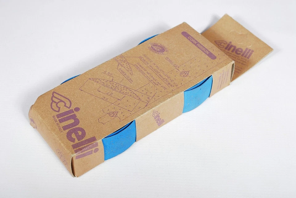 Cinelli Bicycle Drop Bar Handlebar Tape Grip Cork Army Style Blue White Rare NOS - Image 1 of 1