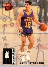 1992 Ultra Playmakers John Stockton #9 Utah Jazz Basketball Card