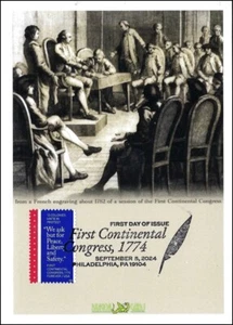Sc. 5939 First Continental Congress Dragon Cards FDC - 1782 Design, Pict. Pmk. - Bild 1 von 1