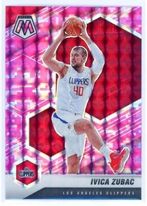 Ivica Zubac Pink Camo Prizm - 2020-21 Panini Mosaic Basketball - Clippers #60 - Picture 1 of 2
